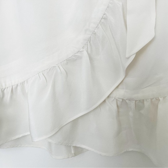 SEZANE- Adriana Skirt in Ecru. 100% Silk!  Lined wrap-around. Size 4. Gorgeous! - Picture 3 of 7